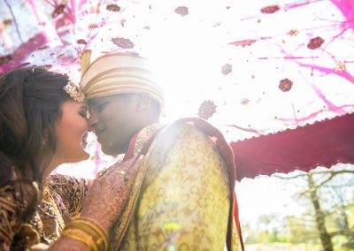 Diverse wedding couple